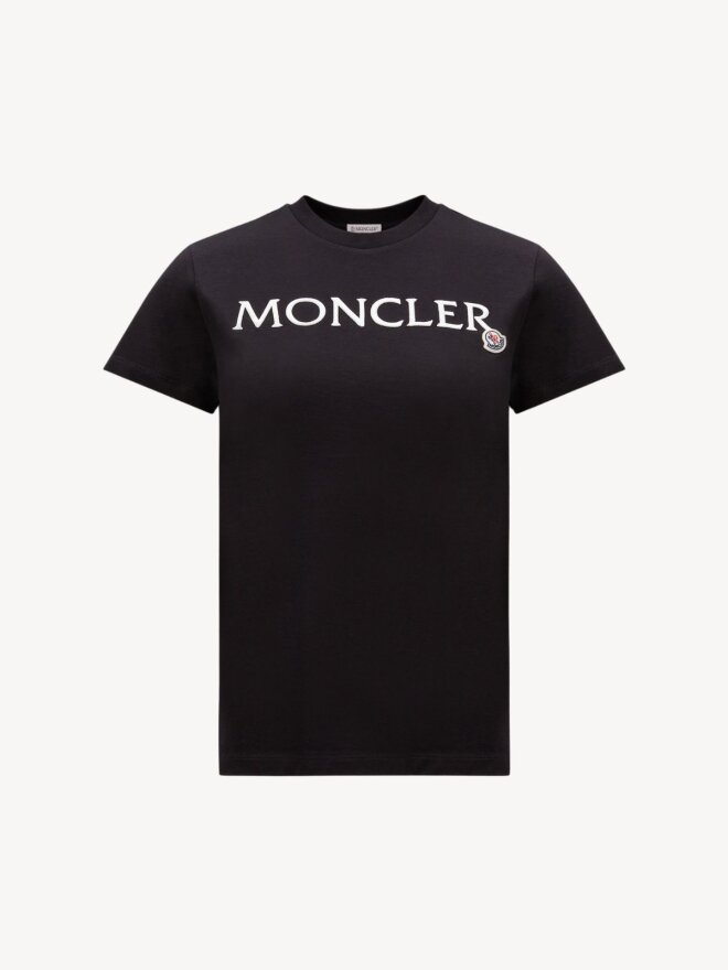 Moncler - Logo Embroidered T-Shirt Black