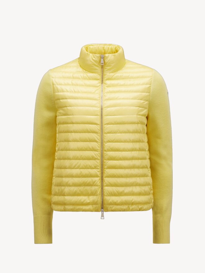 Moncler - Padded Wool Cardigan Yellow