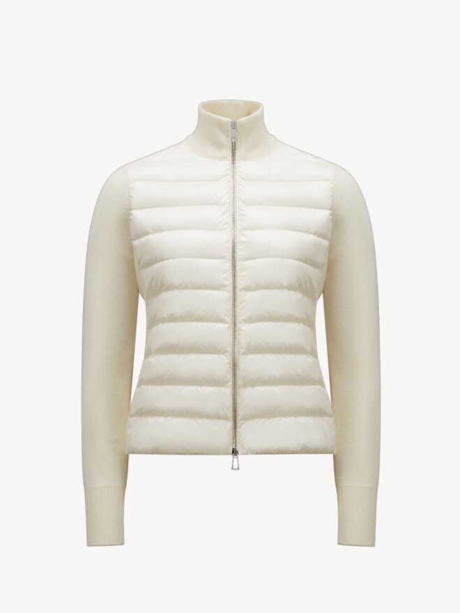 Moncler - Padded Wool Cardigan White