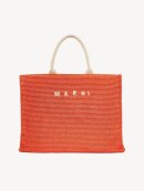 MARNI - LARGE RAFFIA TOTE BAG ORANGE