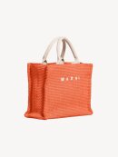 MARNI - SMALL RAFFIA TOTE BAG ORANGE