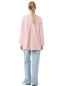 Ganni - Oversize Drapey Melange blazer