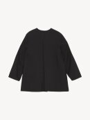 Ganni - OVERSIZE DRAPEY MELANGE BLAZER BLACK