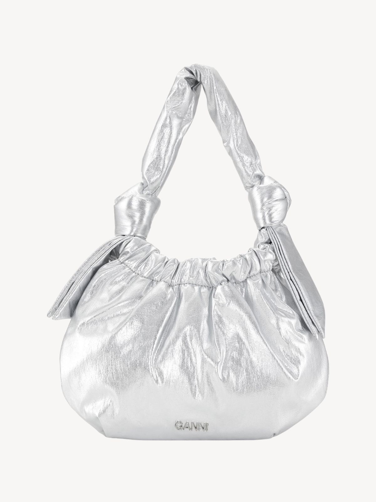Ganni - Small Silver Occasion hobo taske Ganni - Small Silver Occasion hobo taske