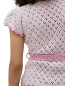 Ganni - Pink tulle kortærmet cardigan 