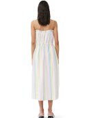 Ganni - Stripe cotton maxi strapkjole 