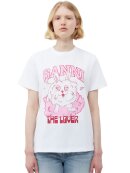 Ganni - Bright white relaxed love bunny t-shirt 