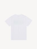 Ganni - Bright white relaxed blå love bunny t-shirt 