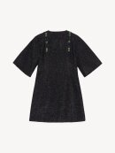 Ganni - Black sparkle minikjole 