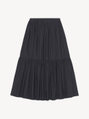 Ganni - MAXI FLOUNCE NEDERDEL SORT