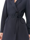 Ganni - BLUE DRAPEY MELANGE BLAZER