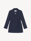 Ganni - BLUE DRAPEY MELANGE BLAZER