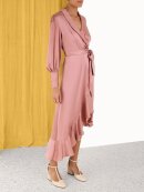 Zimmermann - Silk wrap kjole pink