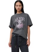 Ganni - GREY FUTURE RELAXED LAMB T-SHIRT