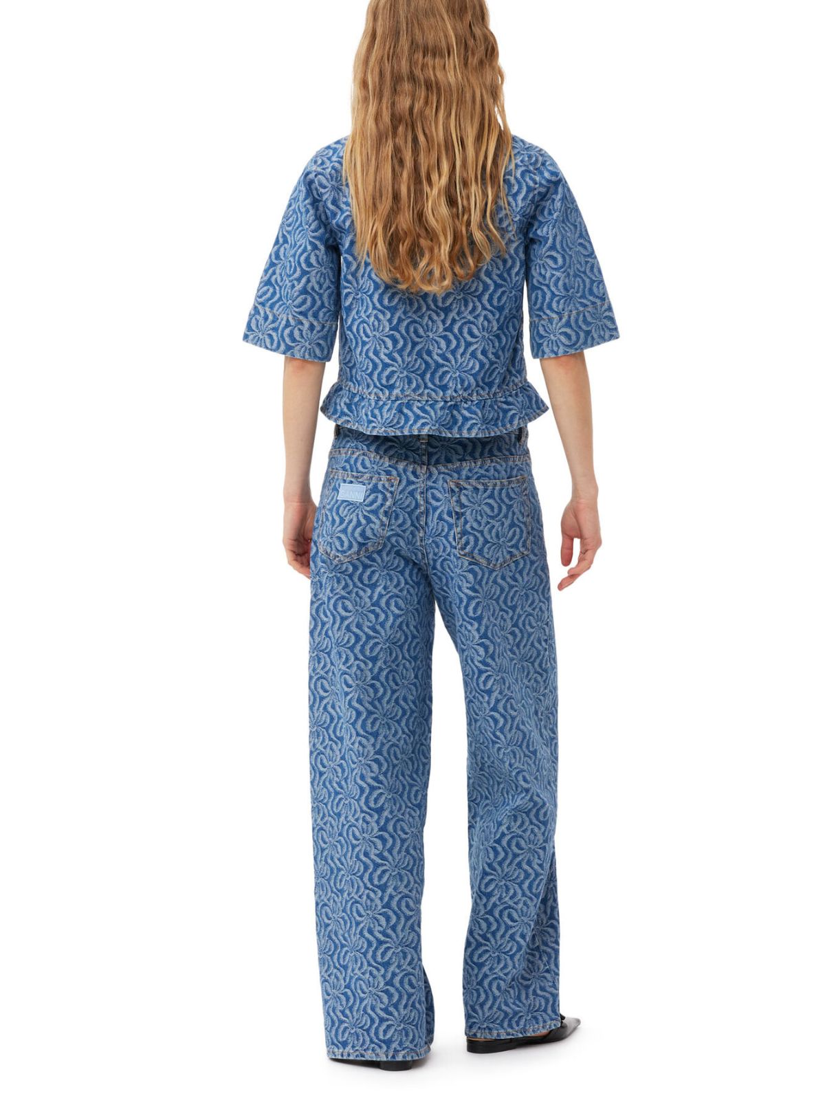 GANNI　Jacquard Denim Wide Pants GANNI（ガニー）の「GANNI Jacquard Denim Wide Pants（デニムパンツ