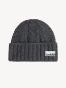 Ganni - REGULAR WOOL CABLE HUE GRÅ