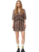 Ganni - GEORGETTE V-NECK FLOUNCE KJOLE