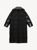 Ganni - BLACK OVERSIZED MIX PUFFER JAKKE