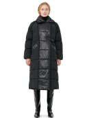 Ganni - BLACK OVERSIZED MIX PUFFER JAKKE