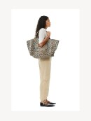 Ganni - LEOPARD OVERSIZED CANVAS TASKE