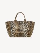 Ganni - LEOPARD OVERSIZED CANVAS TASKE