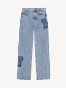 Ganni - MID BLUE STONE PATCH IZEY JEANS