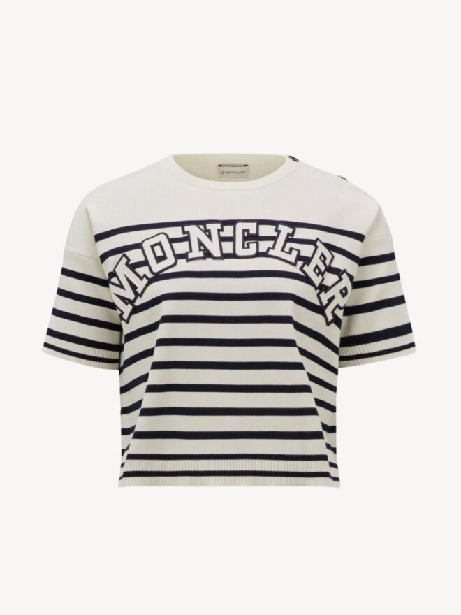 Moncler - STRIPED LOGO T-SHIRT