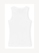 Ganni - RIB TANK TOP HVID