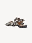 Ganni - SNAKE PRINTED CHUNKY BUCKLE BALLERINA