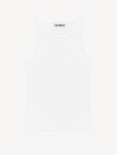 Ganni - RIB TANK TOP HVID