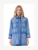 Ganni - MID BLUE VINTAGE DENIMJAKKE