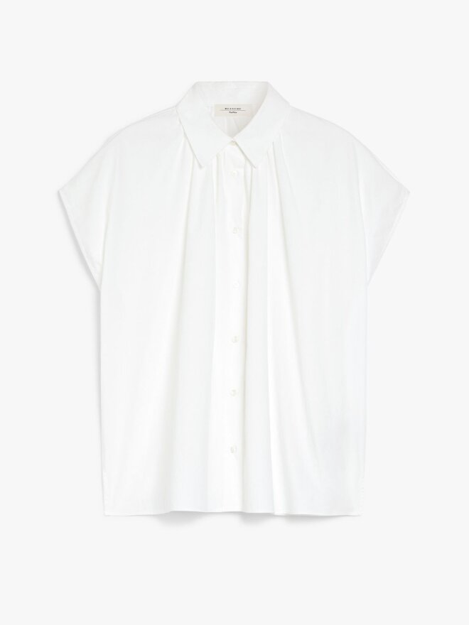 Max Mara - VALLO LOOSE FITTING COTTON SHIRT HVID