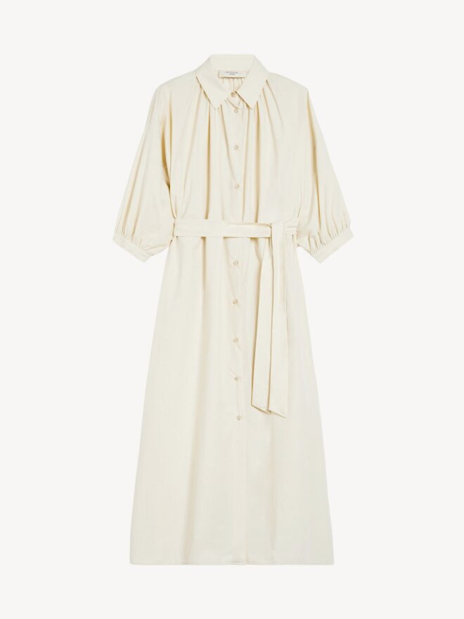 Max Mara - CATONE CANVAS SHIRT DRESS ELFENBEN