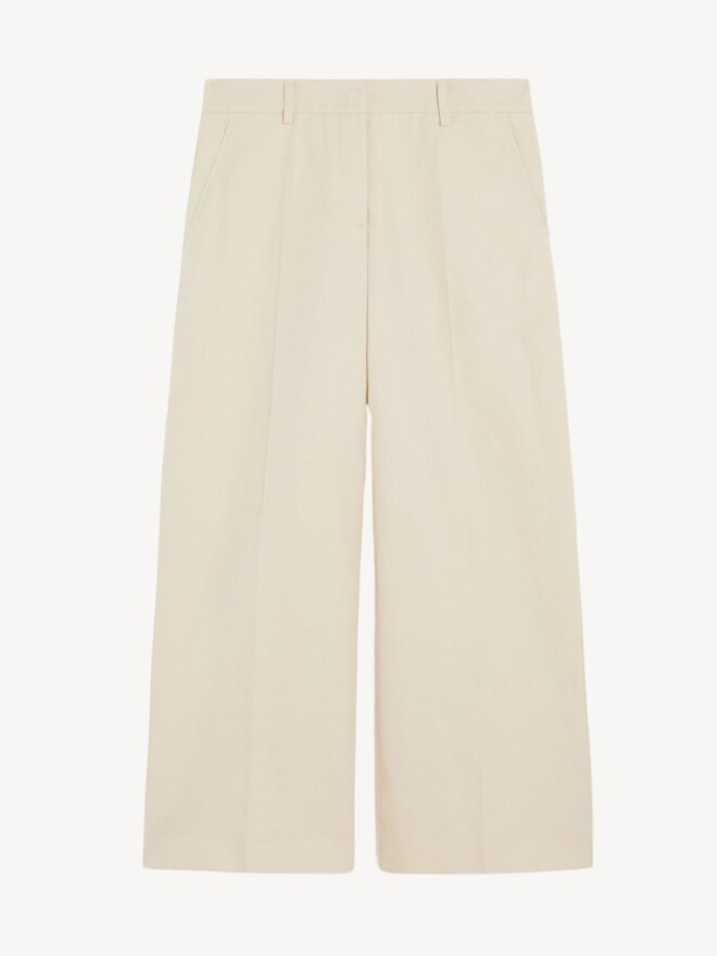 Max Mara - ZIRCONE CANVAS TROUSERS HVID
