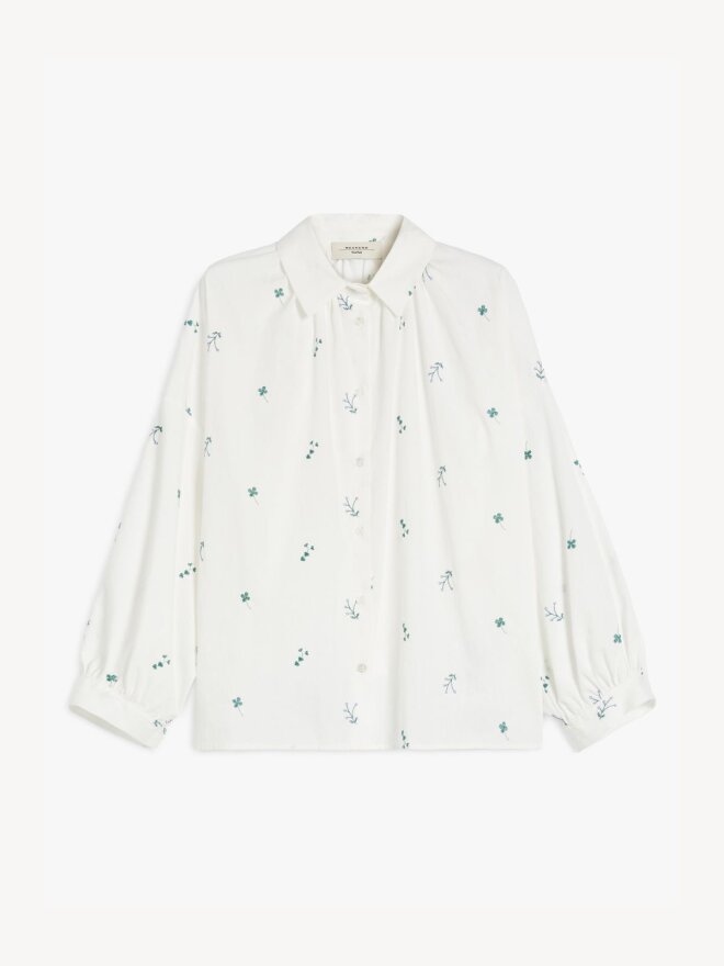 Max Mara - GILLY POPLIN SHIRT HVID