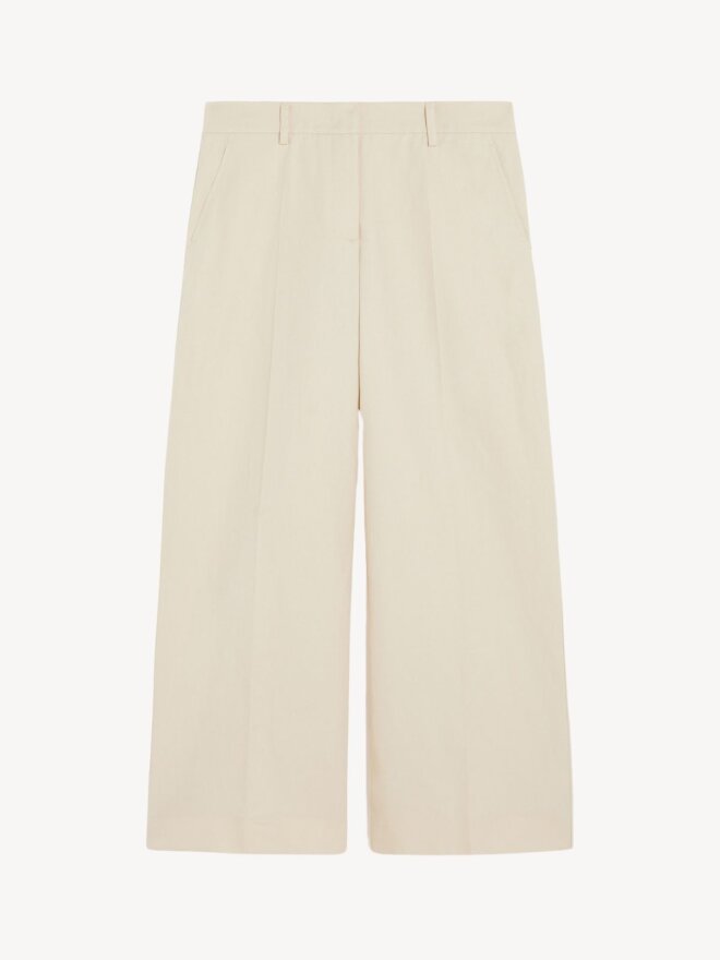 Max Mara - ZIRCONE CANVAS TROUSERS ELFENBEN