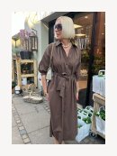 Max Mara - CATONE POPLIN SHIRT DRESS COFFEE