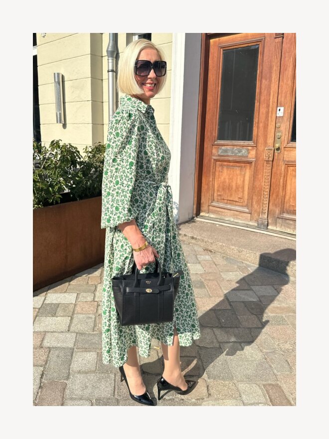 Max Mara - WALES SILK DRESS GRUEN
