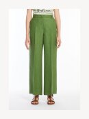 Max Mara - MALIZA LINEN CANVAS TROUSERS GRUEN