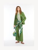 Max Mara - MALIZA LINEN CANVAS TROUSERS GRUEN