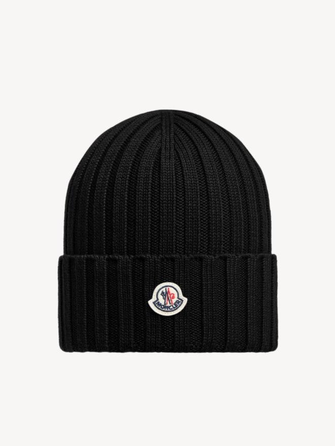 Moncler - wool beanie hat sort