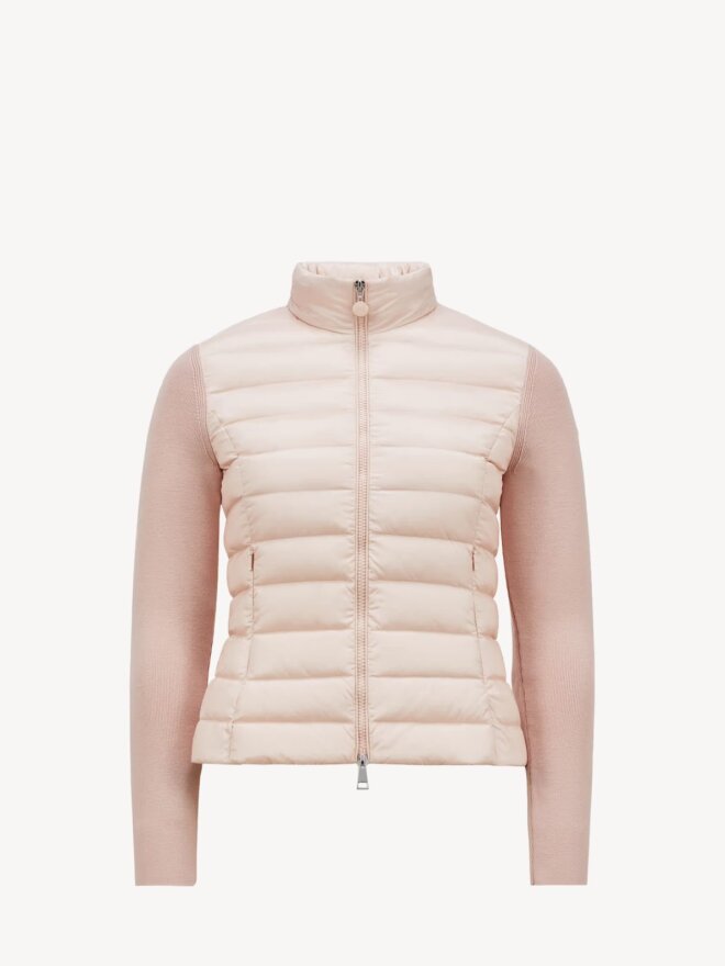 Moncler - Padded Wool Zip-Up Cardigan ROSA