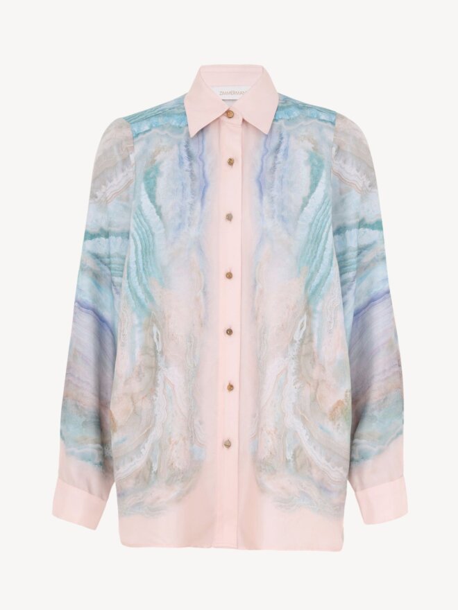 Zimmermann - RELAXED SHIRT BLÅ