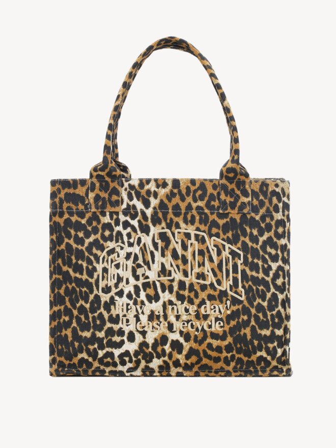Ganni - Leopard tote