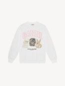 Ganni - langærmet T-shirt med dyreprint