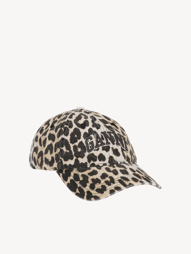 Ganni - Leopardmønstret kanvaskasket