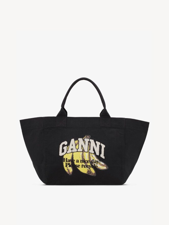Ganni - tote med bananprint