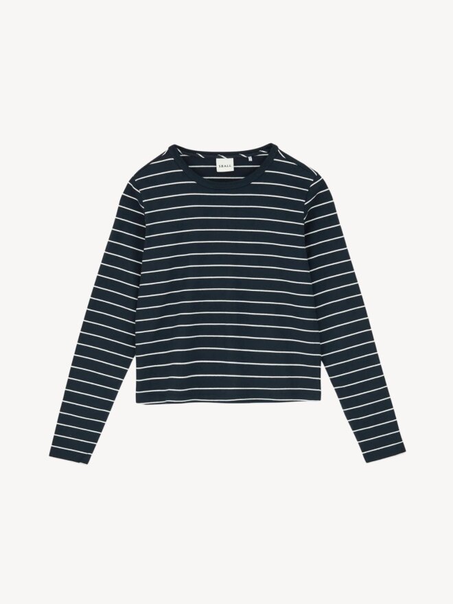 Skall Studio - LOUI BLUSE NAVY/HVID
