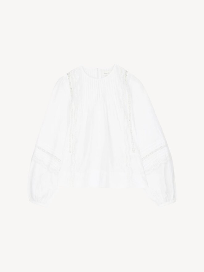 Skall Studio - LEAF BLUSE HVID