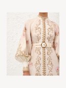 Zimmermann - HYPNOTIC BUTTONED MIDI KJOLE CREAM